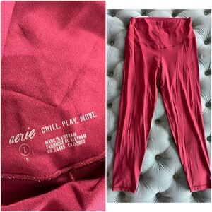 Aerie Buttersoft Dark Red Leggings Large L